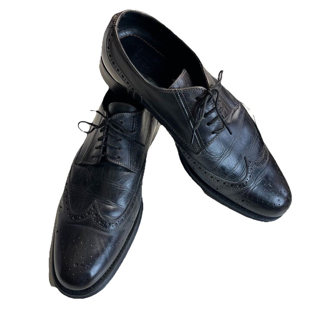 Coach Italy Stockton Brown Leather Wingtip Oxford Dress Shoes Sz 12D